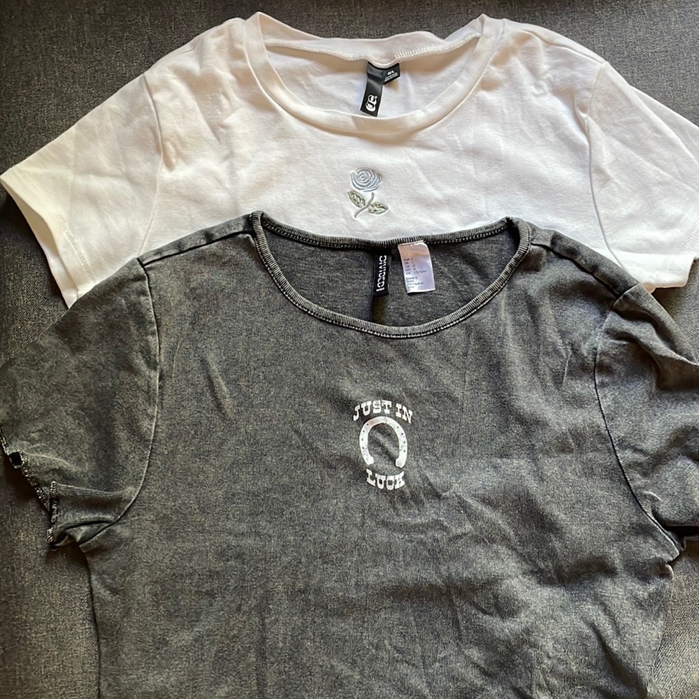 2 cropped baby tee Garage